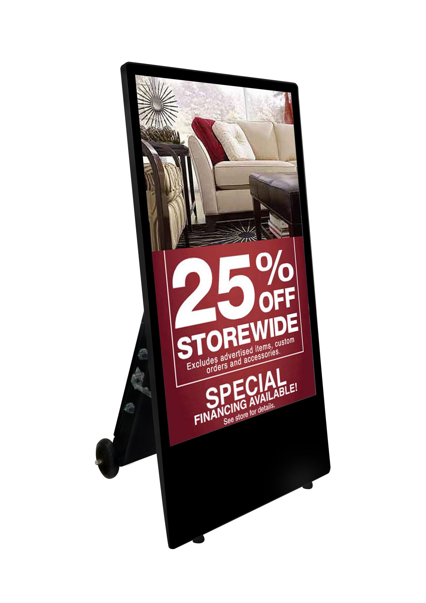 IDP 55” 1800 nits Outdoor A-Board with battery