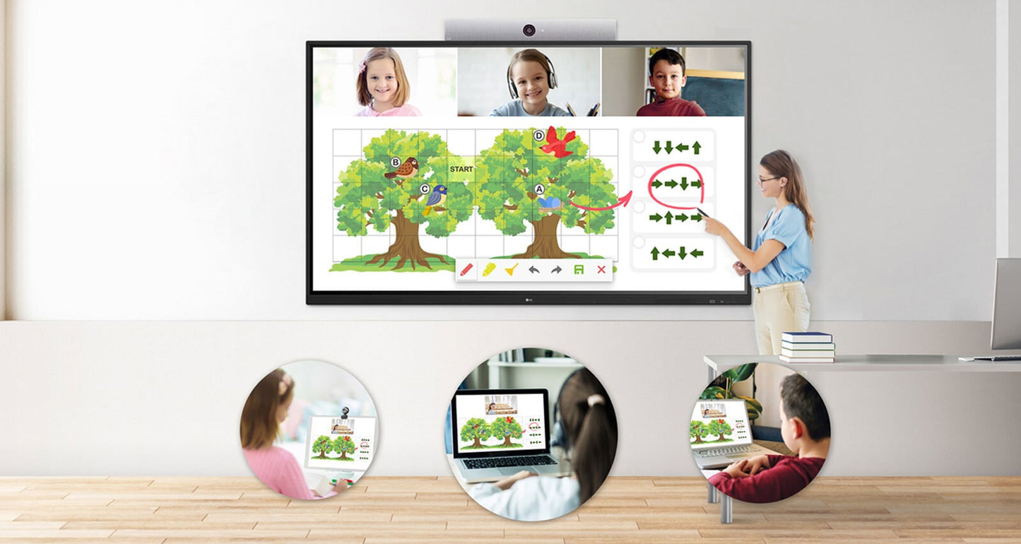 LG 65TR3DJ-B interactive whiteboard 165.1 cm (65") 3840 x 2160 pixels Touchscreen Black