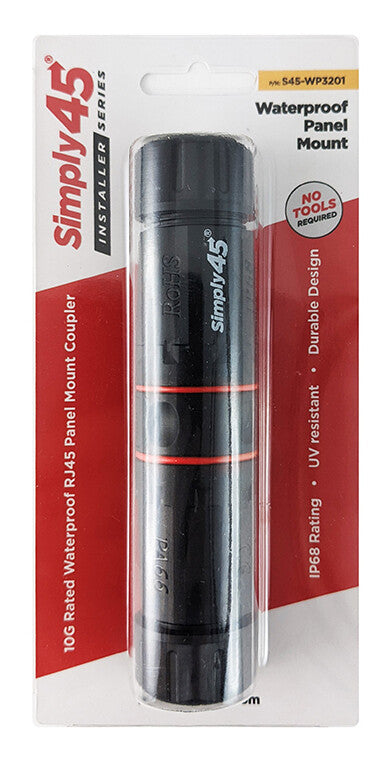 Waterproof In-Line/Splice Coupler rated for Cat5e/6/6a Shielded
