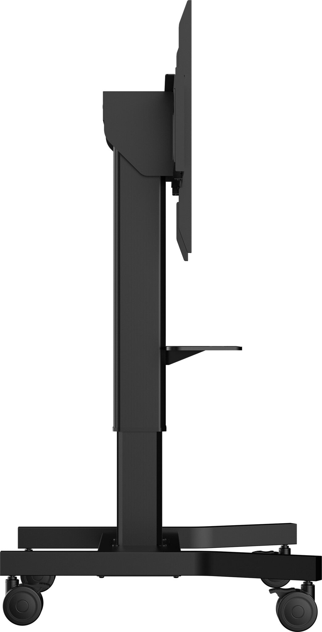 iiyama Single column electric floor lift on wheels with easy mount brackets and laptop shelf