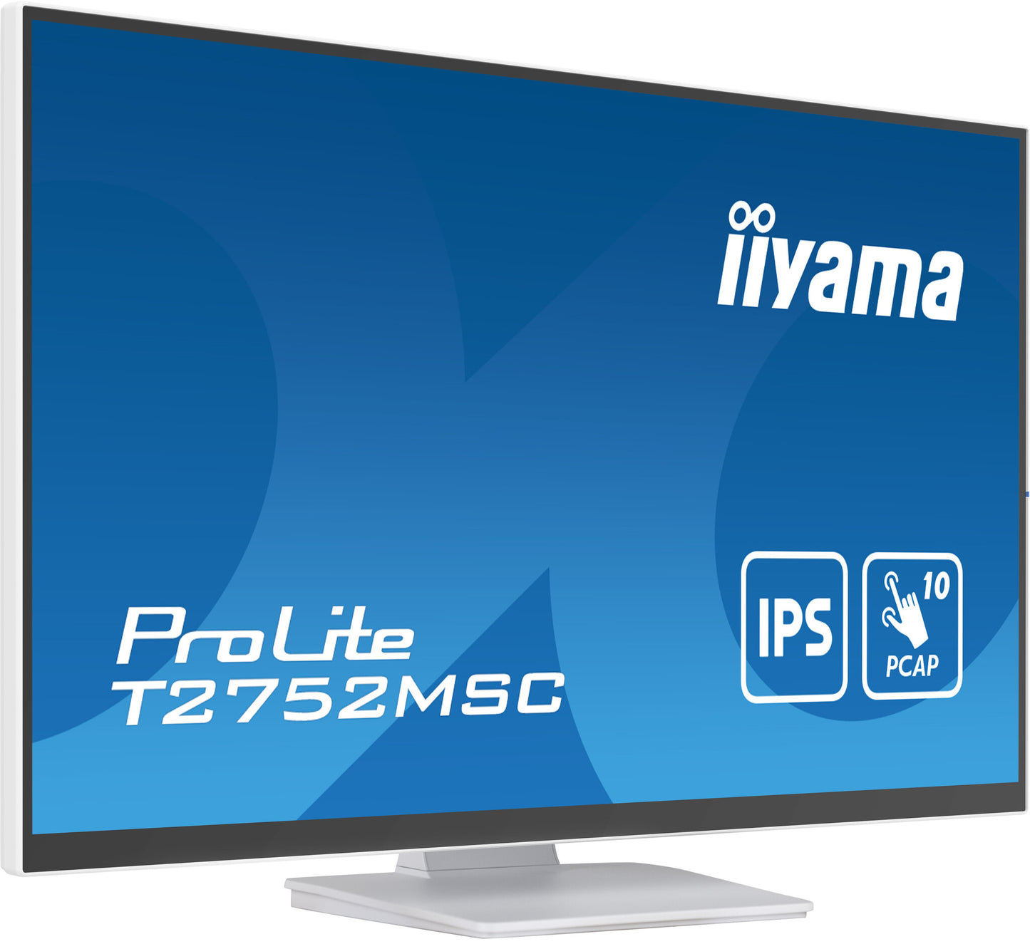 iiyama ProLite 27” Optical Bonded PCAP 10pt touchscreen monitor with IPS panel technology, edge-to-edge glass design and anti-fingerprint coating