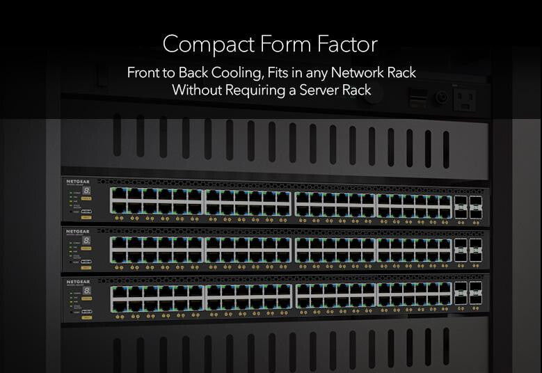 NETGEAR XSM4344C Managed L3 10G Ethernet (100/1000/10000) Power over Ethernet (PoE) 1U Black