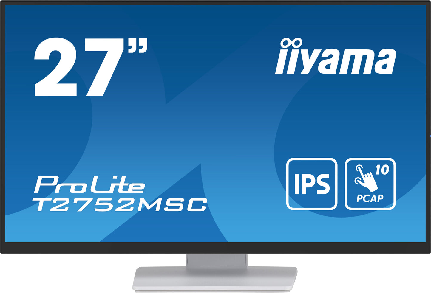 iiyama ProLite 27” Optical Bonded PCAP 10pt touchscreen monitor with IPS panel technology, edge-to-edge glass design and anti-fingerprint coating