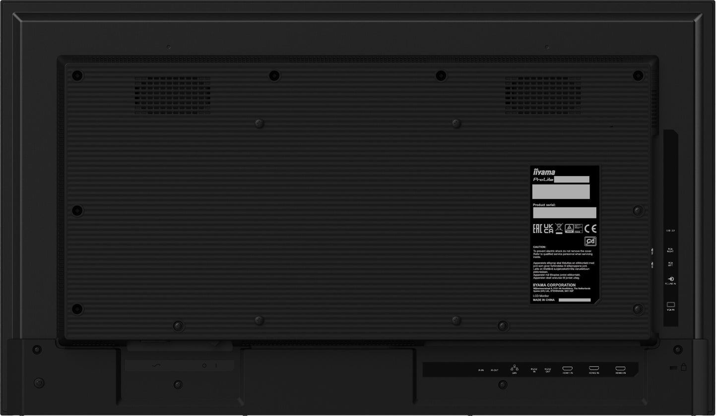 iiyama LH3275HS-B1AG Signage Display Digital signage flat panel 80 cm (31.5") LCD Wi-Fi 500 cd/m² Full HD Black Built-in processor Android 11 24/7