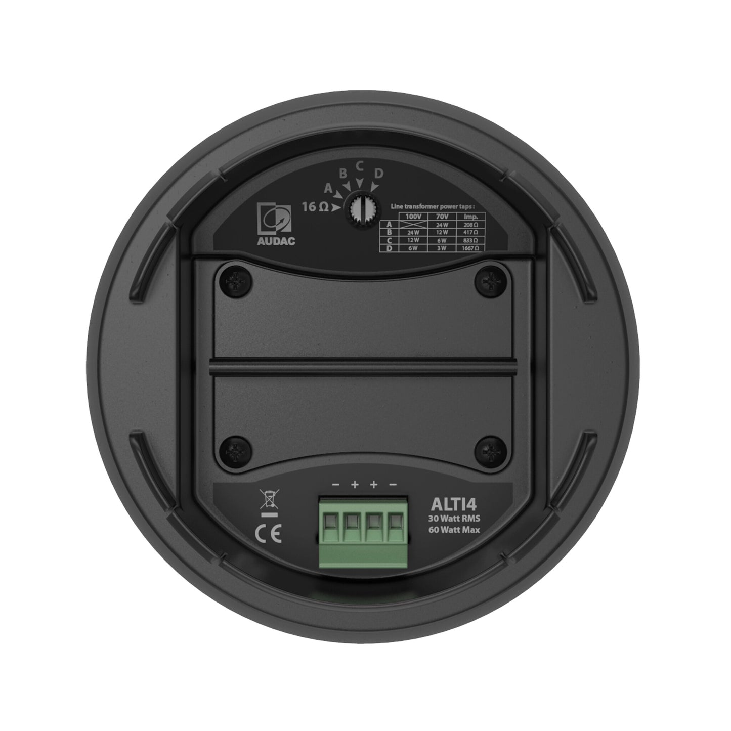 AUDAC ALTI6 2-way Black Wired 60 W