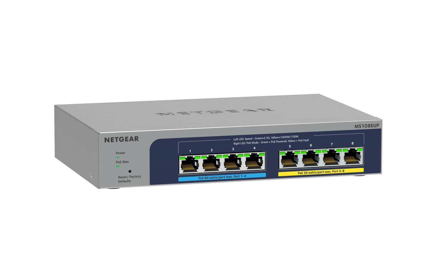 Netgear 8-port Ultra60 PoE++ Multi-Gigabit (2.5G) Ethernet Plus Switch
