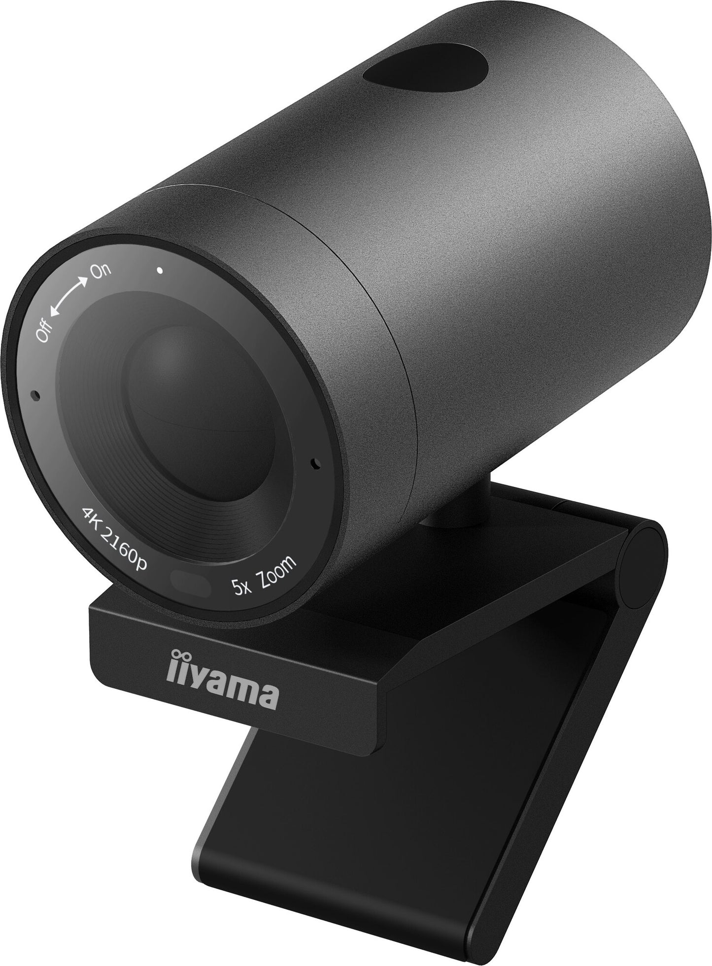 iiyama Stylish and discreet Professional 4K Webcam with Built in microphone, 5x Digital zoom, 120° field of view (FoV) and Auto Tracking