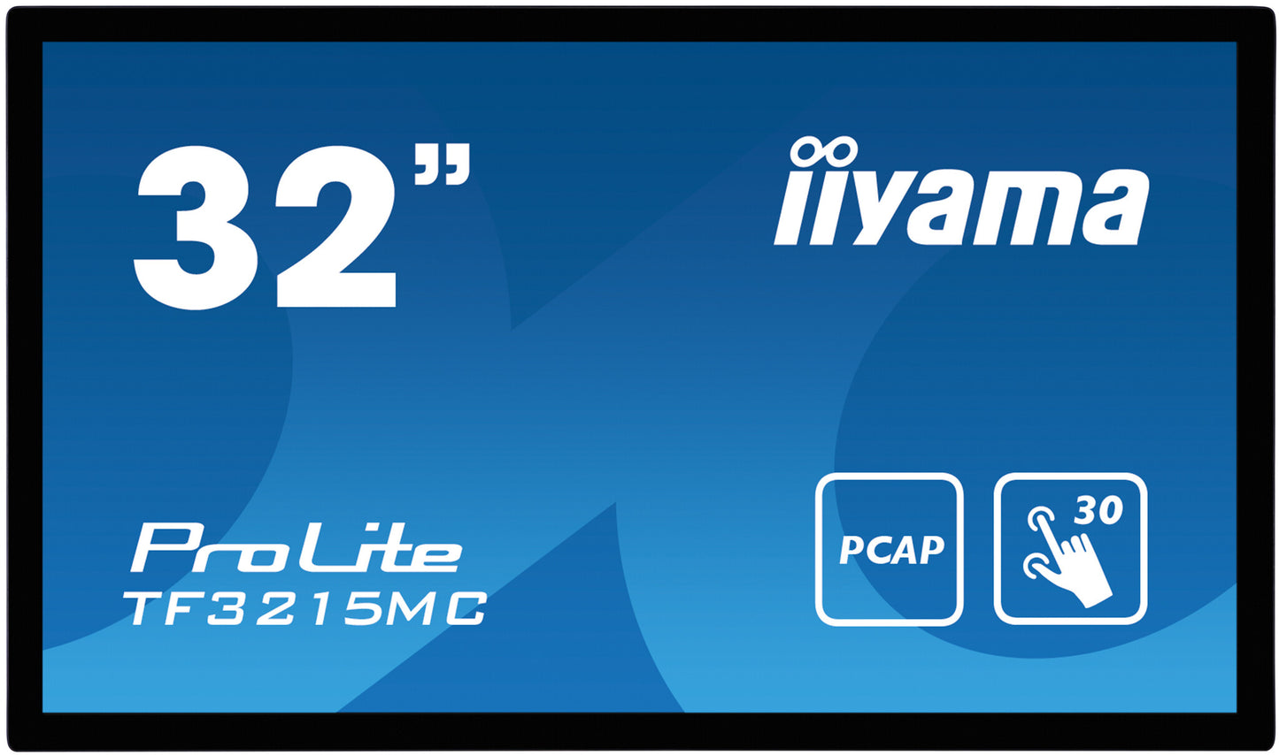 iiyama ProLite TF3215MC-B2 computer monitor 80 cm (31.5") 1920 x 1080 pixels Full HD LED Touchscreen Kiosk Black