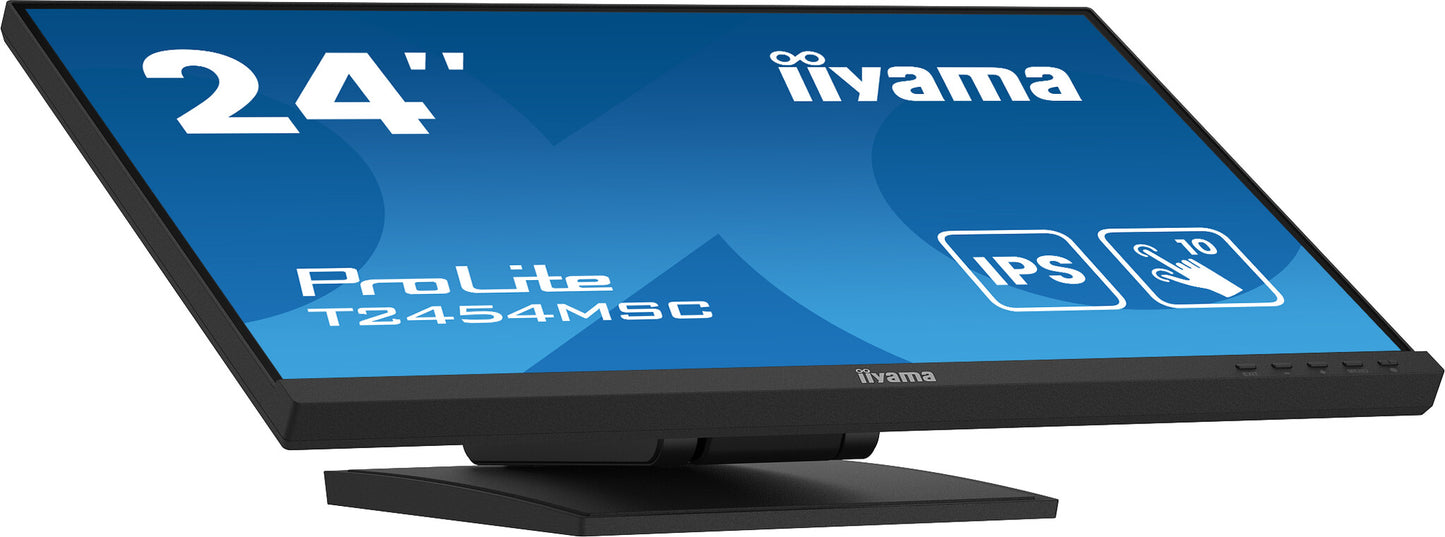 iiyama ProLite 24” P-CAP 10pt touchscreen featuring IPS panel technology and Anti-Glare coating