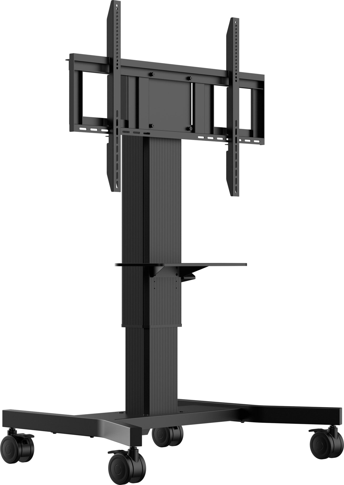 iiyama Single column electric floor lift on wheels with easy mount brackets and laptop shelf