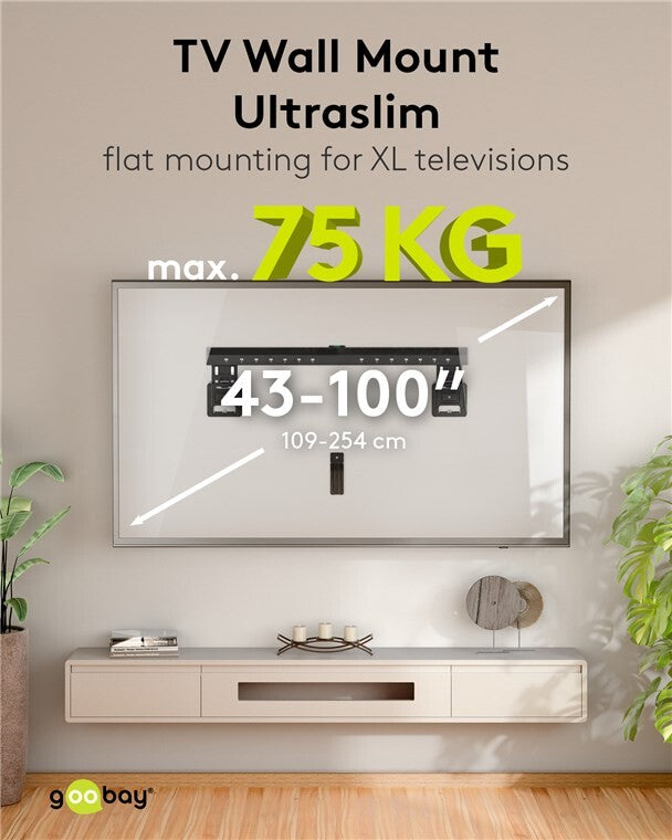 Ultraslim TV Wall Mount Basic FIXED (XL)