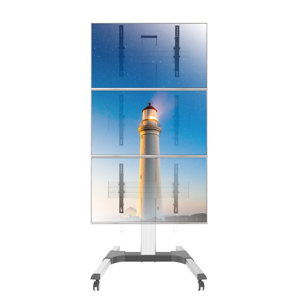 Techly Floor Stand for 3 LCD/LED TVs 32-55" for Video Wall