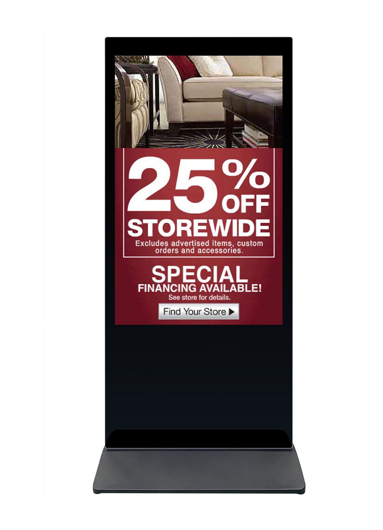 IDP 55" indoor floor standing PCAP touch kiosk