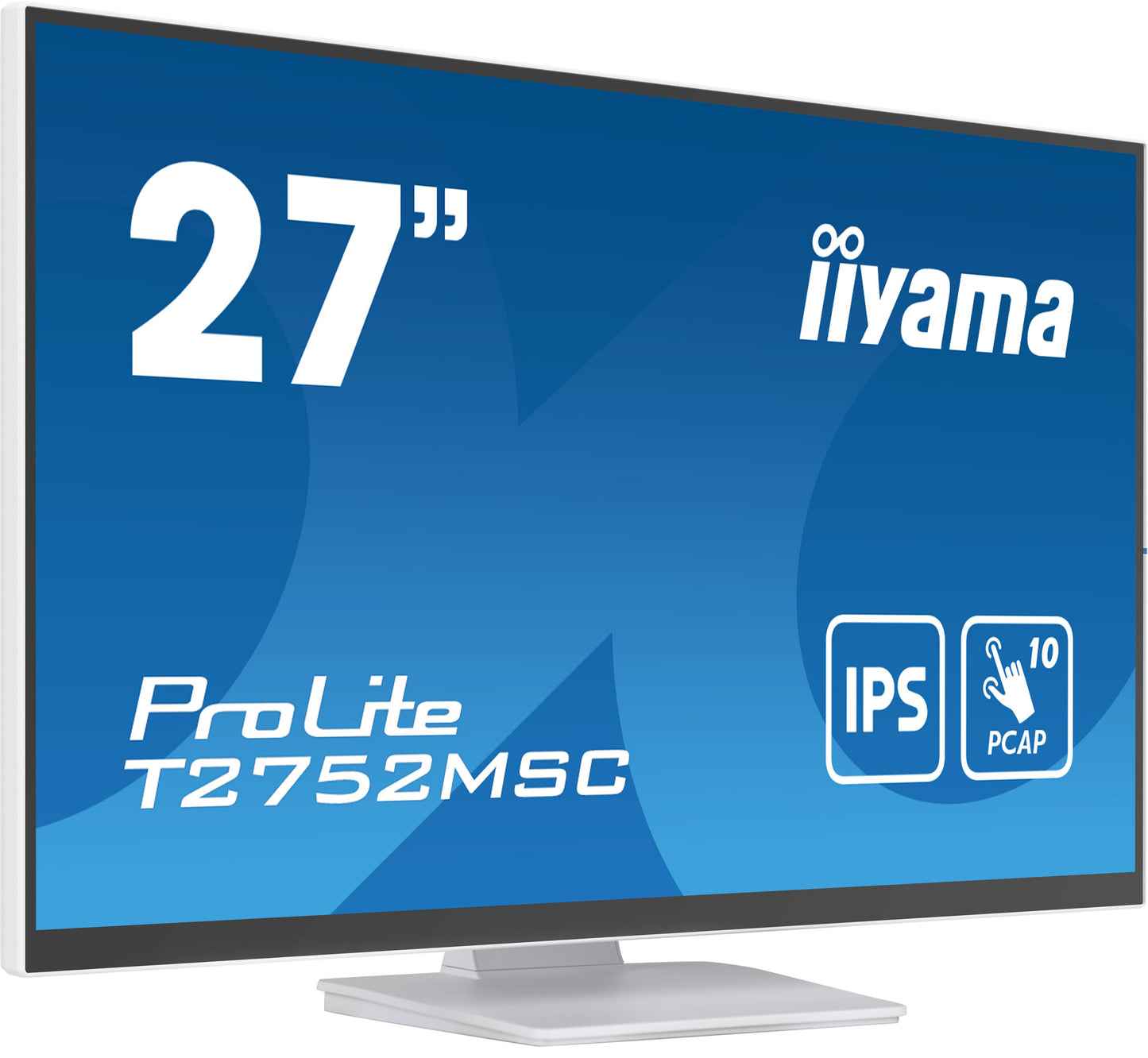 iiyama ProLite 27” Optical Bonded PCAP 10pt touchscreen monitor with IPS panel technology, edge-to-edge glass design and anti-fingerprint coating