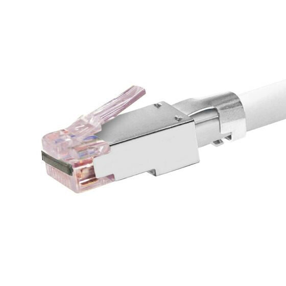 PROSeries Pass Through Shielded Red Tint, Hi/Lo Stagger - Cat6/6a STP with Cap45™ & Bar45 - 50pc Jar