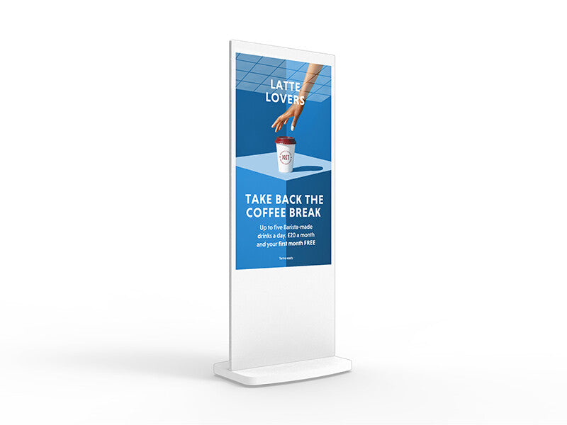 L50HD9W 50" Android Freestanding Digital Poster, White