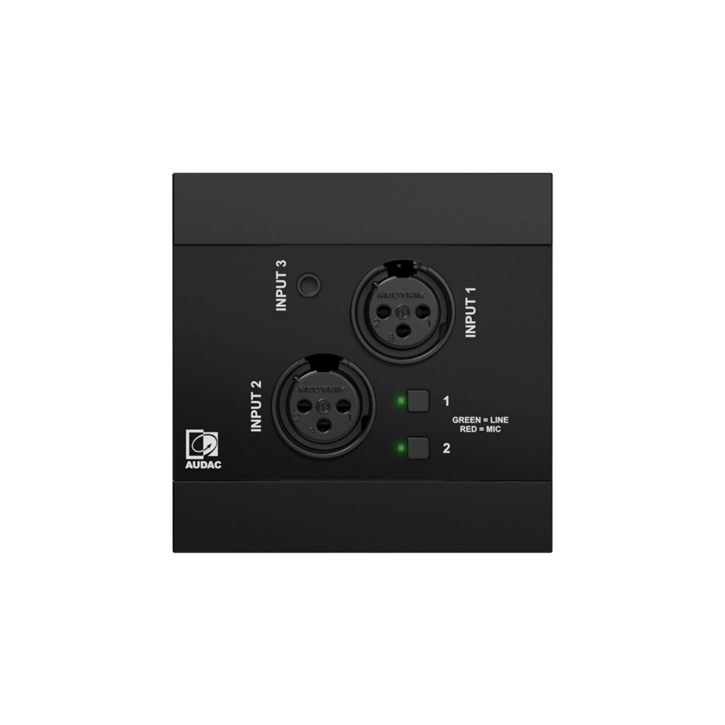 NWP320/B Network input panel - 2 x XLR + 3.5 mm jack + BT (4 CH), Black