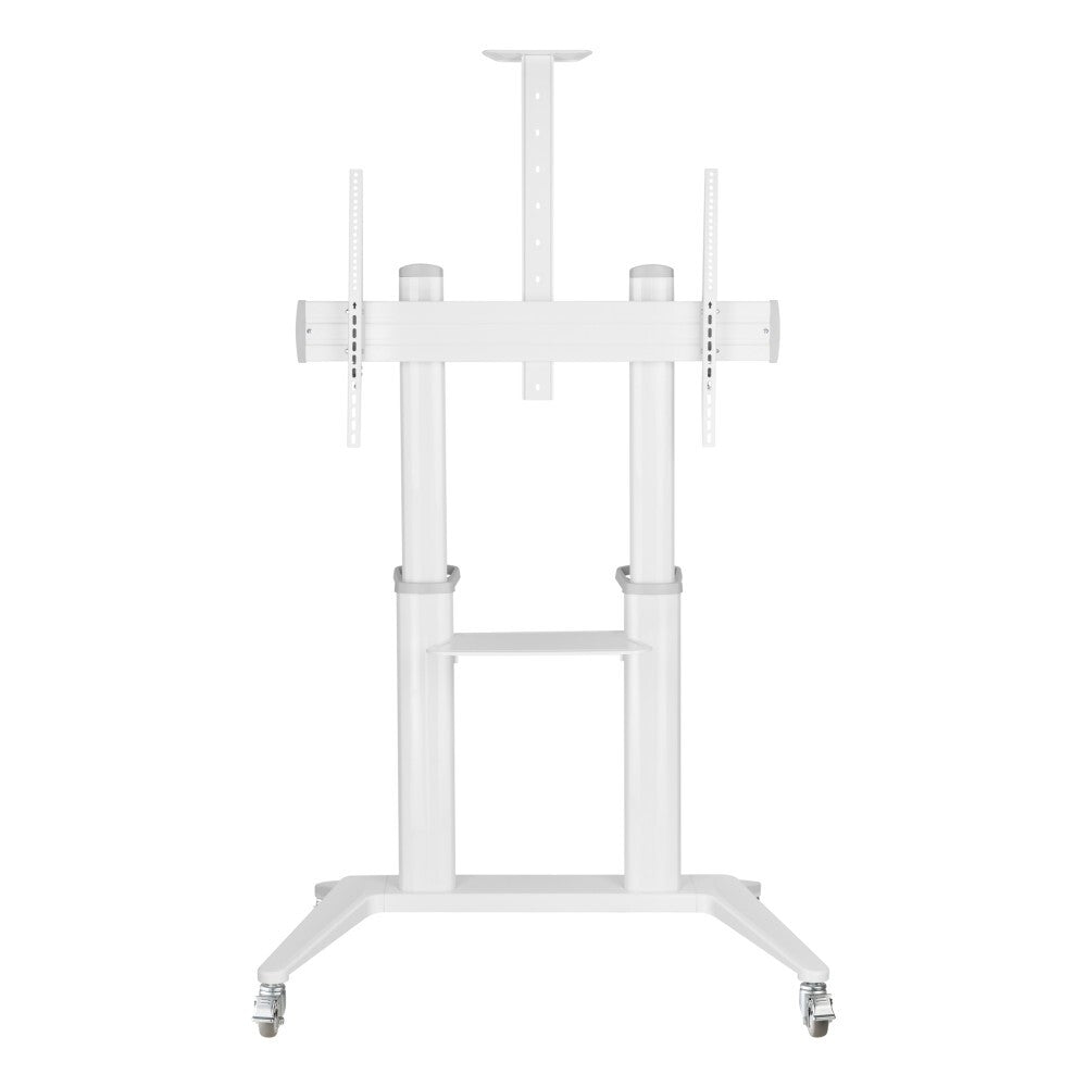 Techly ICA-TR49W multimedia cart/stand White Flat panel