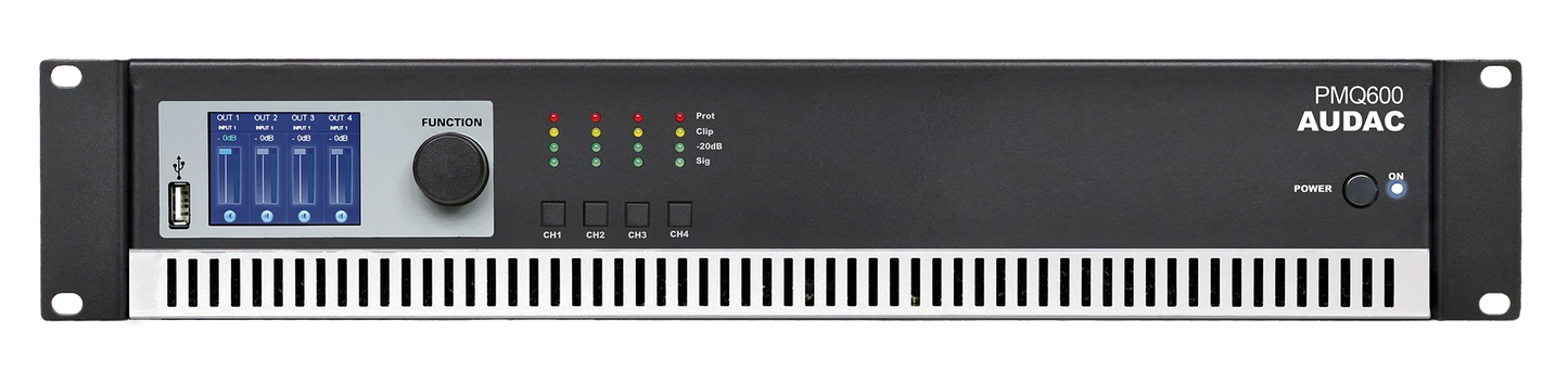 PMQ600 4-channel 70/100V power amplifier