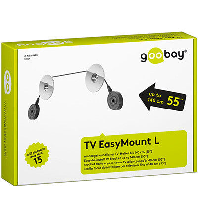 Goobay TV EasyMount L 139.7 cm (55") Black, Silver