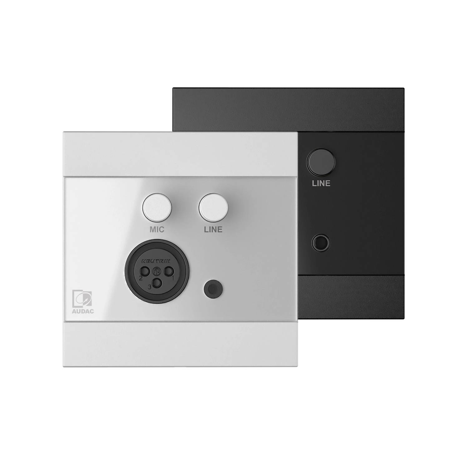 WP210/W Universal wall panel - Microphone & line input - 80 x 80 mm, White