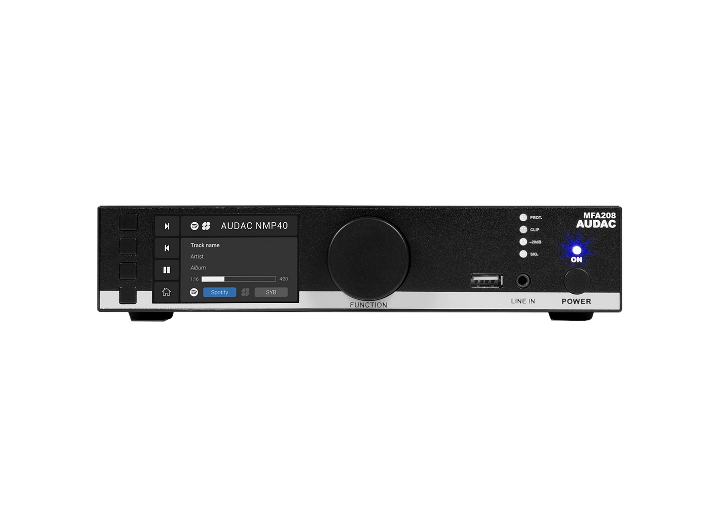 MFA208 All-in-one audio solution - 2 x 40W @ 4 Ohm - 80W @ 70/100V