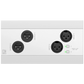 NWP222/W Network in- & output panel - 2 x XLR in- & out + BT (4 x 2 CH), White