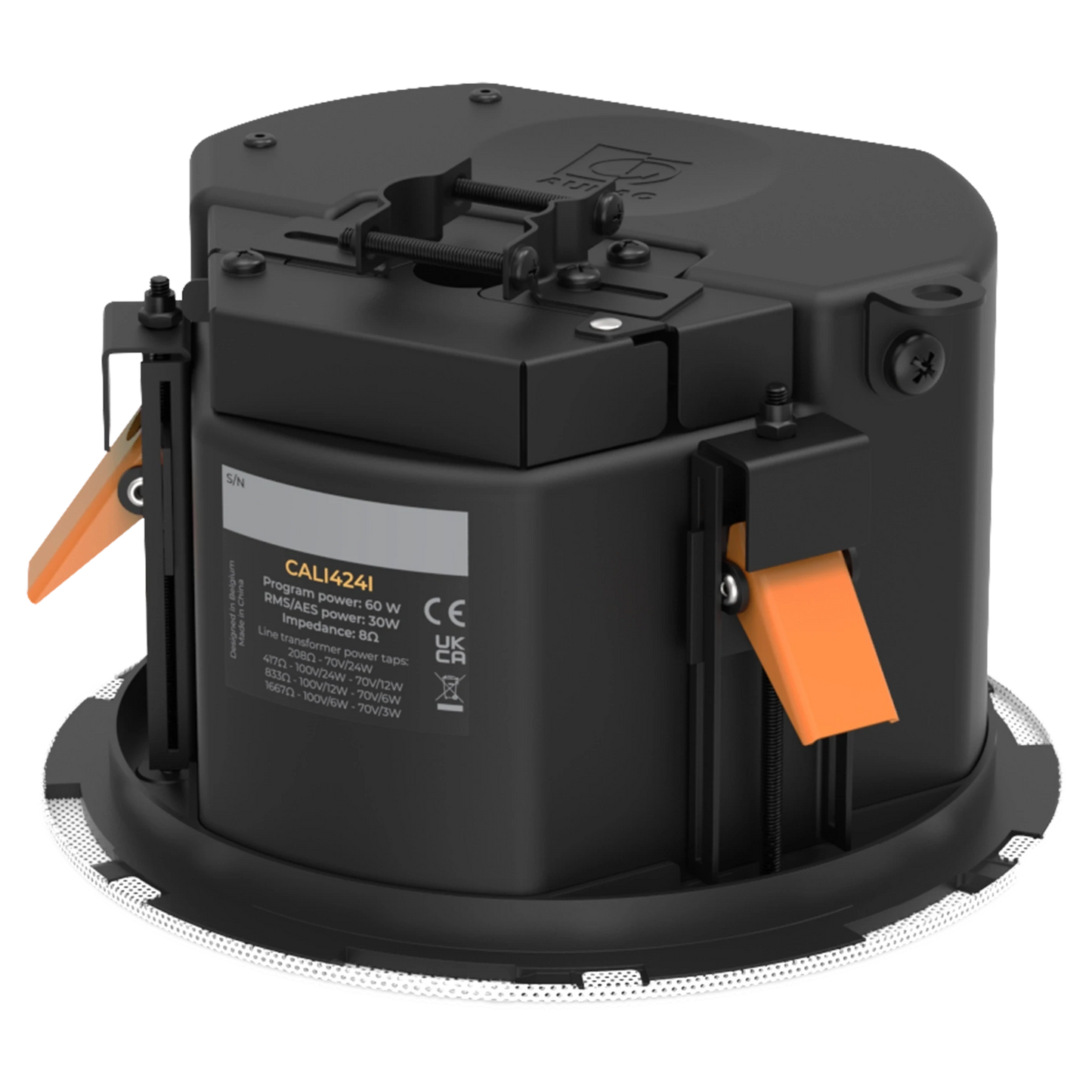 CALI424 4" 2-way Safelatch™ in-ceiling speaker with Twist-Fix™ grill