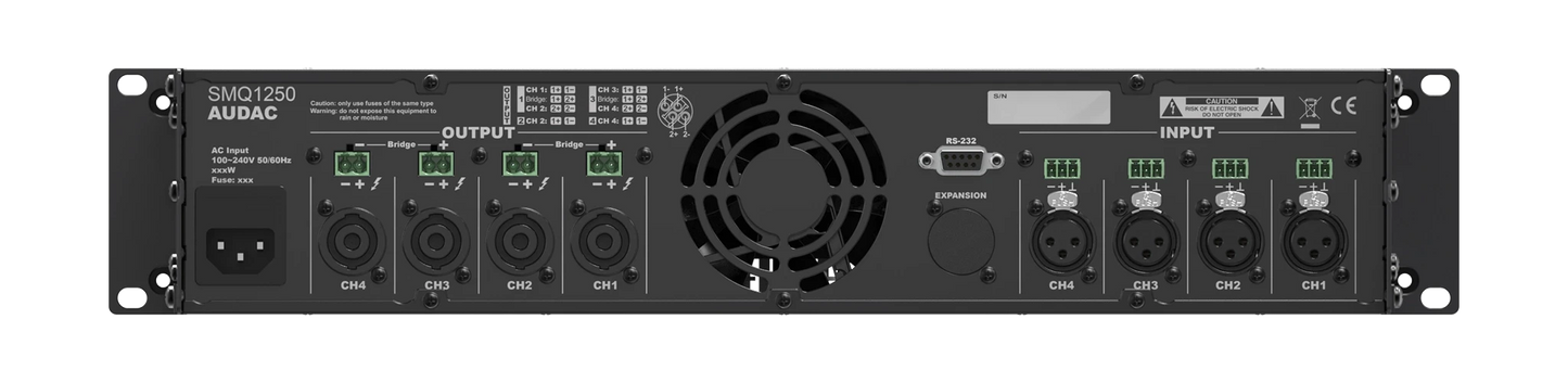 SMQ1250 quad-channel power amplifier 4 x 1250W