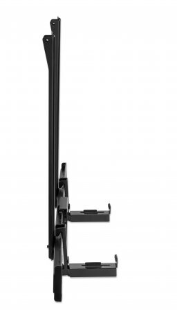 Manhattan Soundbar Mount Universal, Wall Mount or VESA Mount, Compatible with Soundbars up to 15kg, Depth-Adjustable, Mounts Above or Below TV, Black