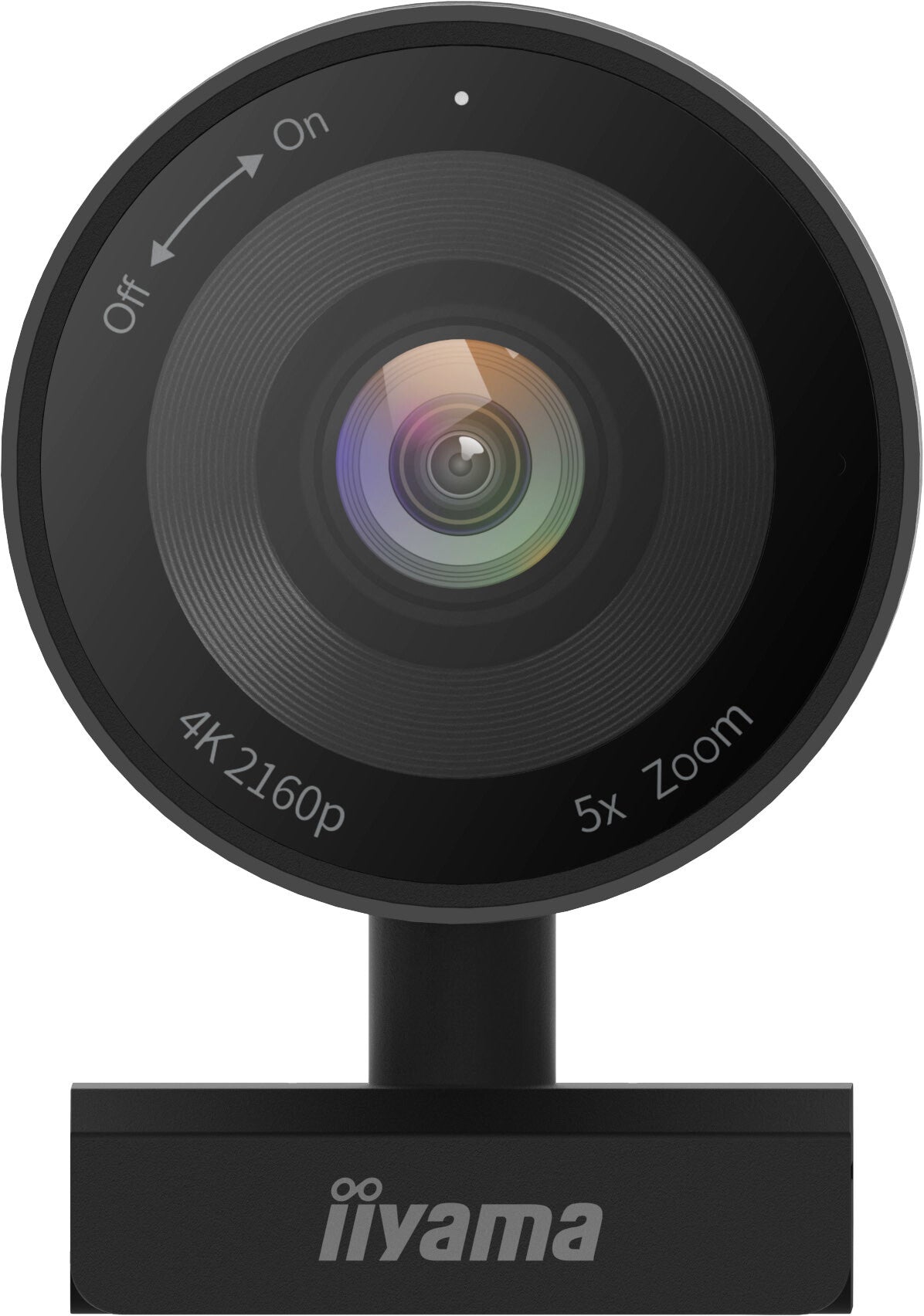 iiyama Stylish and discreet Professional 4K Webcam with Built in microphone, 5x Digital zoom, 120° field of view (FoV) and Auto Tracking