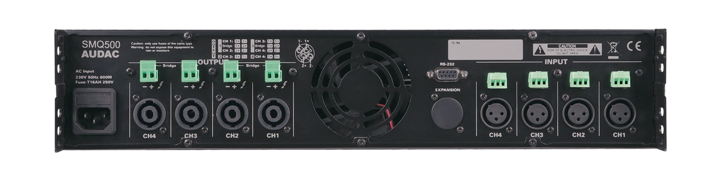 SMQ500 quad-channel power amplifier 4 x 500W