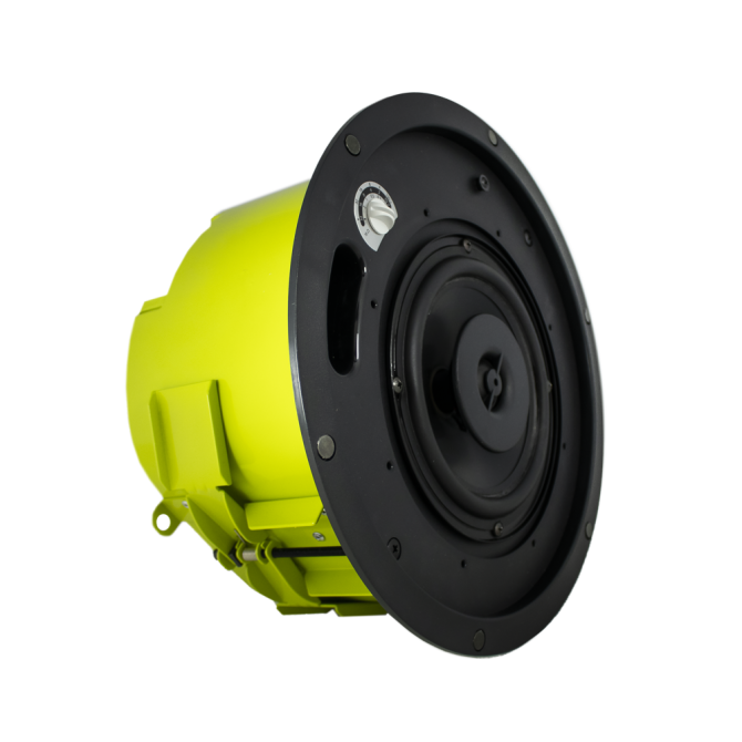 CM62-BGM-II-WH 6.5" In-Ceiling Background Music Speaker with White Seamless Magnetic Grille.