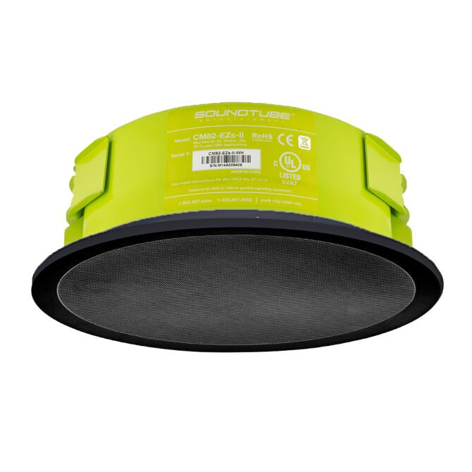 CM82-EZS-II-BK 8" 2-way In Ceiling Speaker in Black with Short Can