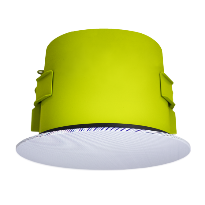 CM82-BGM-II-WH 8" In-Ceiling Background Music Speaker with White Seamless Magnetic Grille.