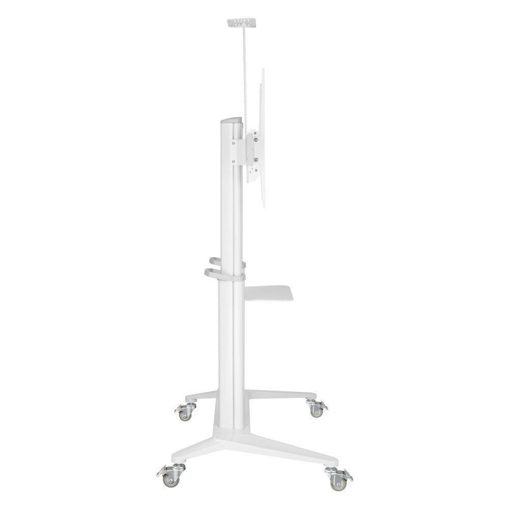 Techly ICA-TR49W multimedia cart/stand White Flat panel
