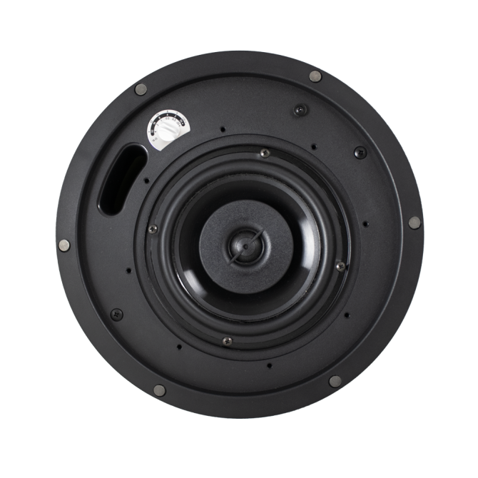 CM62-BGM-II-WH 6.5" In-Ceiling Background Music Speaker with White Seamless Magnetic Grille.