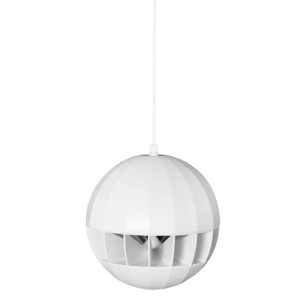 ASP20 100V Spherical hanging sound projector, White