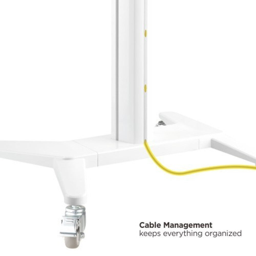 Techly ICA-TR48W multimedia cart/stand White Flat panel