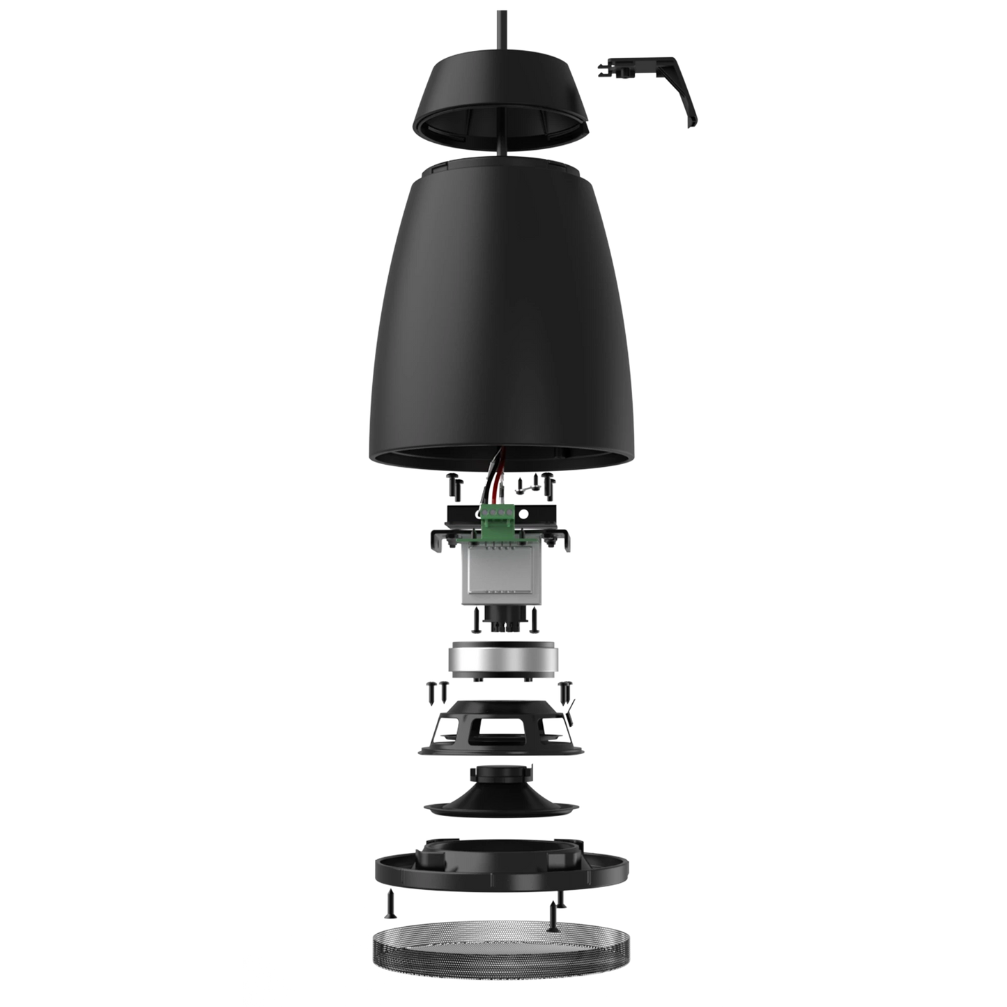 ALTI4 2-way 4" pendant speaker. Black