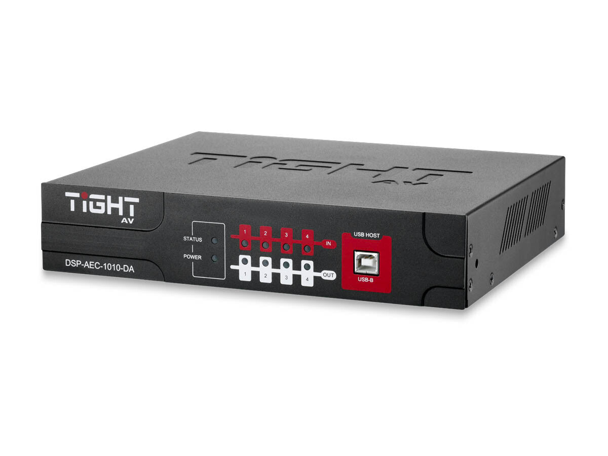 TiGHT AV DSP-AEC-1010-DA | Audio DSP With AEC, 4-In/4-Out Analog, 4-In/4-Out Dante and USB