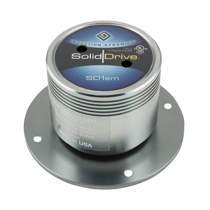 SolidDrive SD-1 Surface Mount Actuator in Titanium for Wood Surfaces