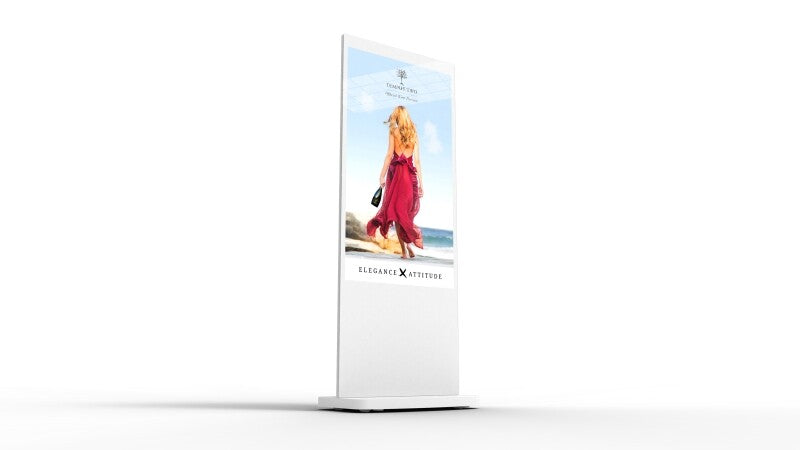 L50HD9W 50" Android Freestanding Digital Poster, White