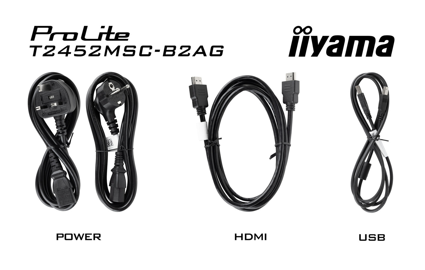 iiyama ProLite T2452MSC-B2AG computer monitor 61 cm (24") 1920 x 1080 pixels Full HD LED Touchscreen Black