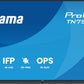 iiyama TN7505A-B1AG Signage Display Interactive flat panel 189.3 cm (74.5") 500 cd/m² 4K Ultra HD Black Touchscreen