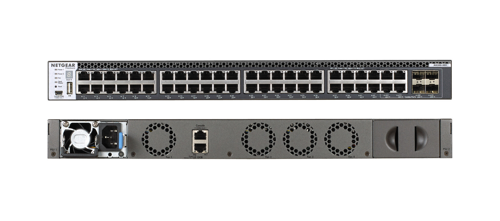 NETGEAR XSM4348CS Managed 10G Ethernet (100/1000/10000) 1U Grey – Intersign