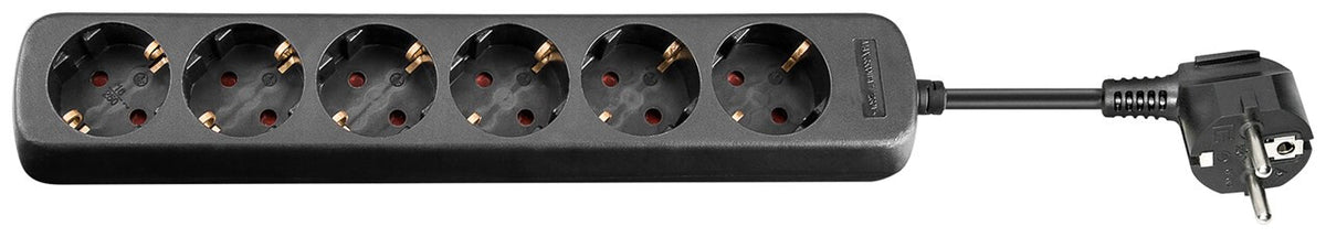 Goobay 6-Way Power Strip, 3 m, black