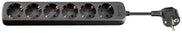 Goobay 6-Way Power Strip, 1.5 m, black