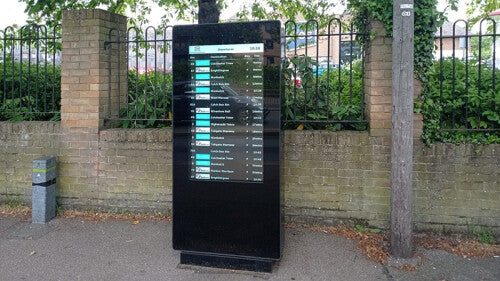 OT65E4 65" Freestanding Outdoor Digital Poster, 24/7, 2,500 cd/m²