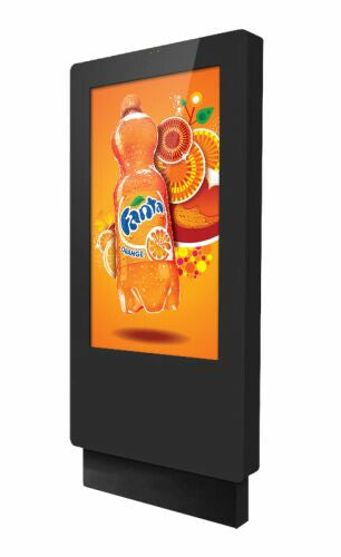 OT43E4 43" Freestanding Outdoor Digital Poster, 24/7, 2,500 cd/m²